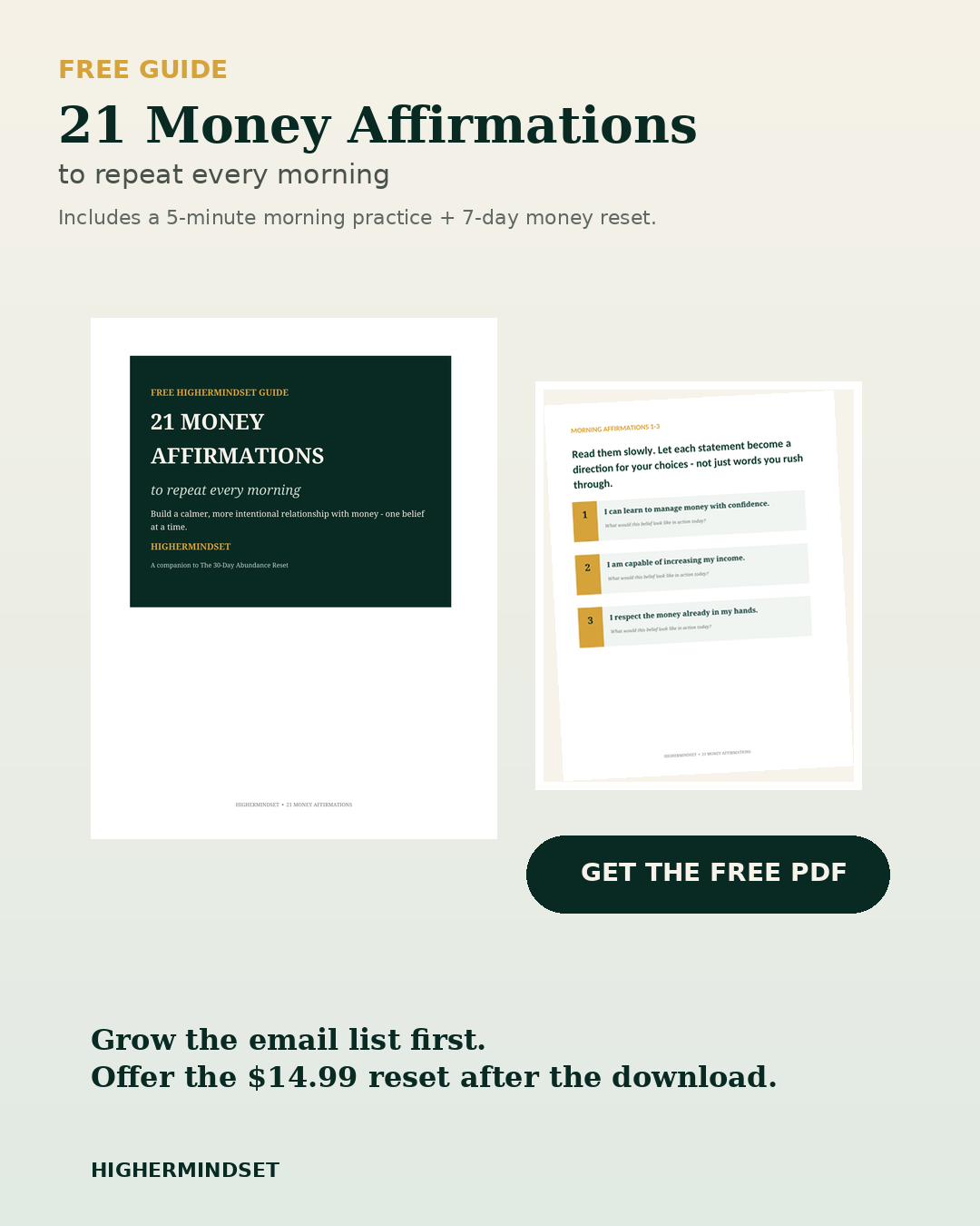 Free money affirmations guide